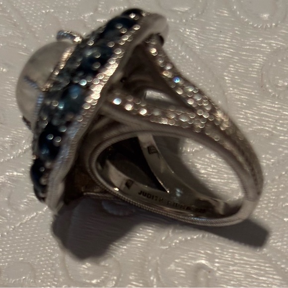 Judith Ripka Elegant Blue and Silver Women's Ring - Picture 9 of 9